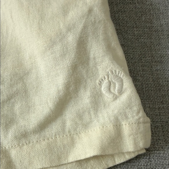 Hang Ten Women's linen blend Cream Drawstring Shorts - Picture 7 of 7